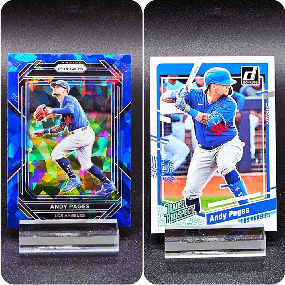 Andy Pages Prizm Blue Ice Rated Prospect RC Los Angeles Dodgers Rookie
